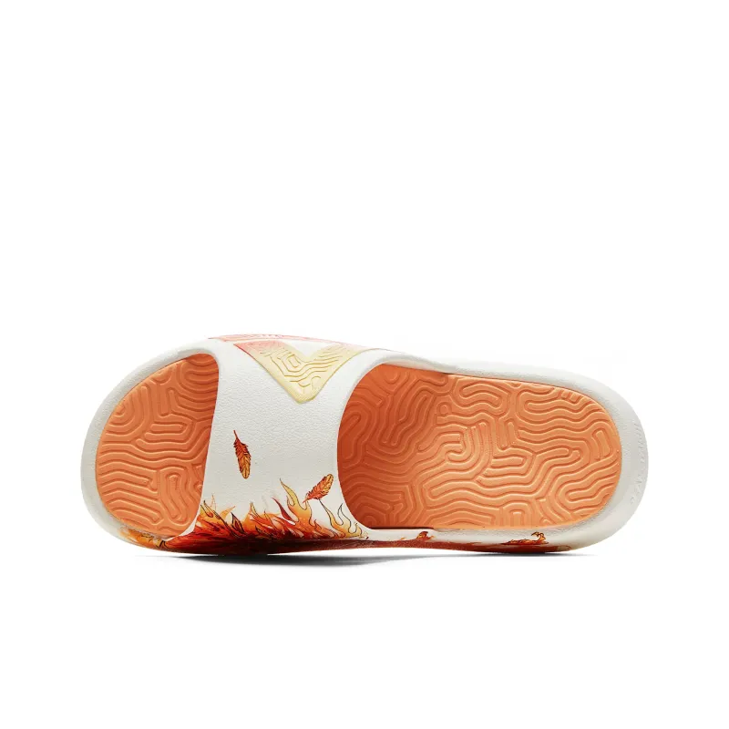 PEAK Tai Ji1.0 Slide Slippers Men's White Orange-4