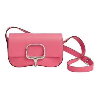 HERMES DellaCavalleria Epsom Calfskin Crossbody Bag Shoulder Bag Women's 8W Rose Azalea New Lip Balm Powder