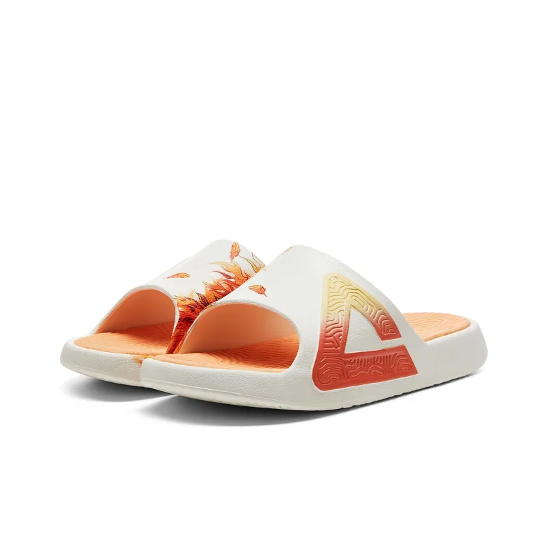 PEAK Tai Ji1.0 Slide Slippers Men's White Orange-2