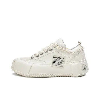 NAUTICA Anti Slip Wear Resistant Low Top Skateboard Shoes Women's White