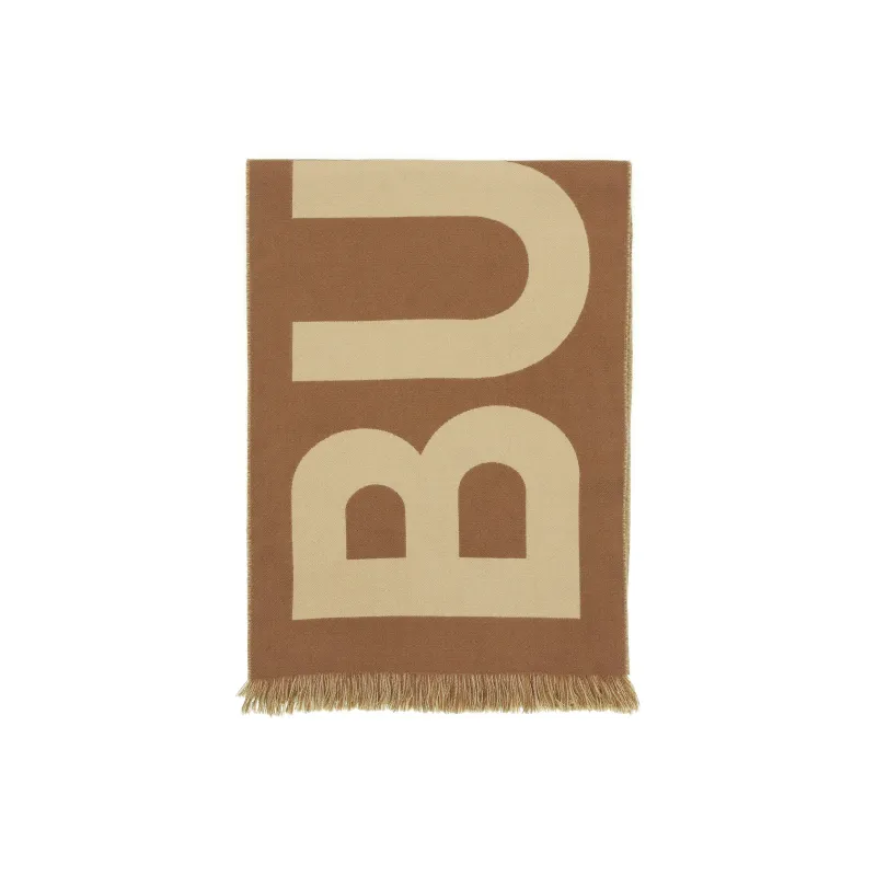 Burberry Logo Wool Jacquard Scarf-2
