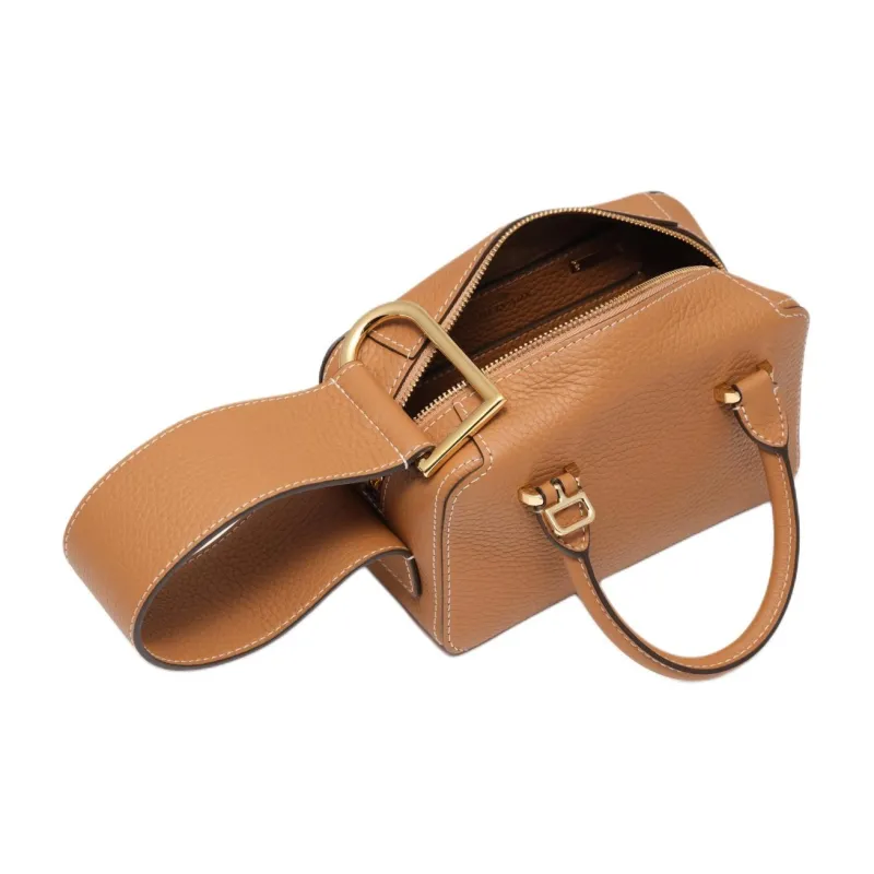 Delvau Cool Bo Soft Grain Calfskin Shoulder Bag Crossbody Bag Handbag Nano Women's Brown-5