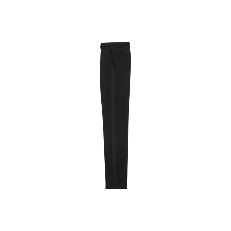 SAINT LAURENT High-Waisted Tuxedo Trousers-1