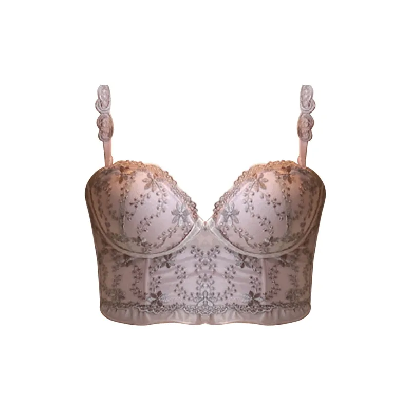 Flowers In Water Bra Women's Pink-0