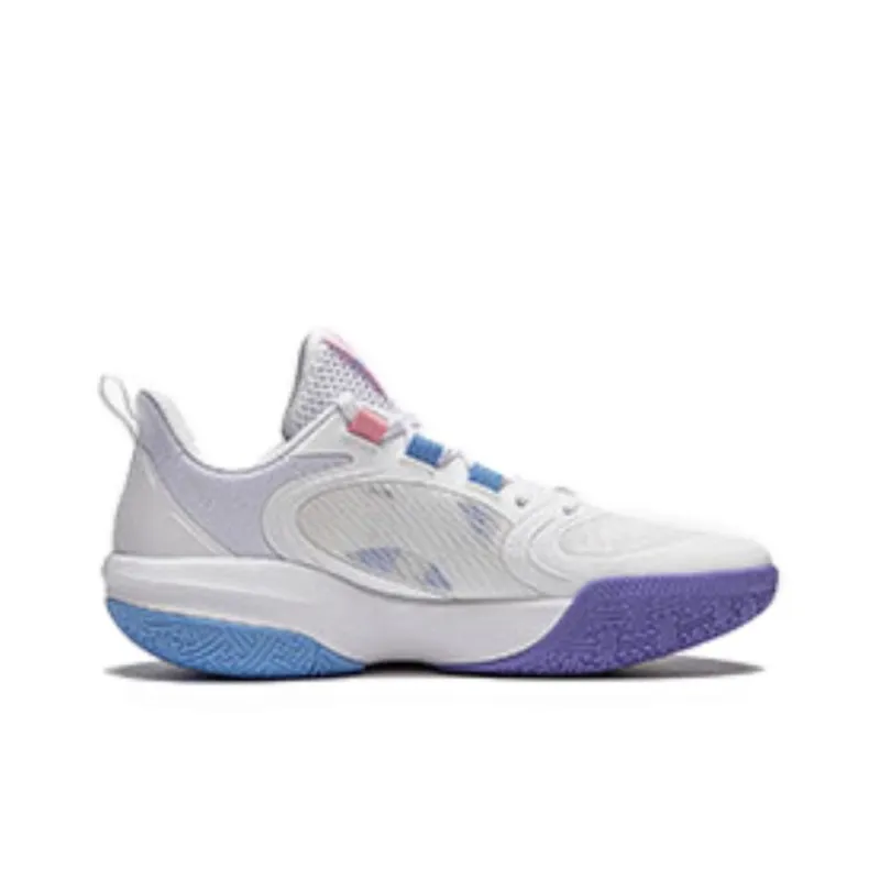 LiNing LIGHT FOAM Cushioning Breathable Support Low Top Basketball Shoes Men's White-1