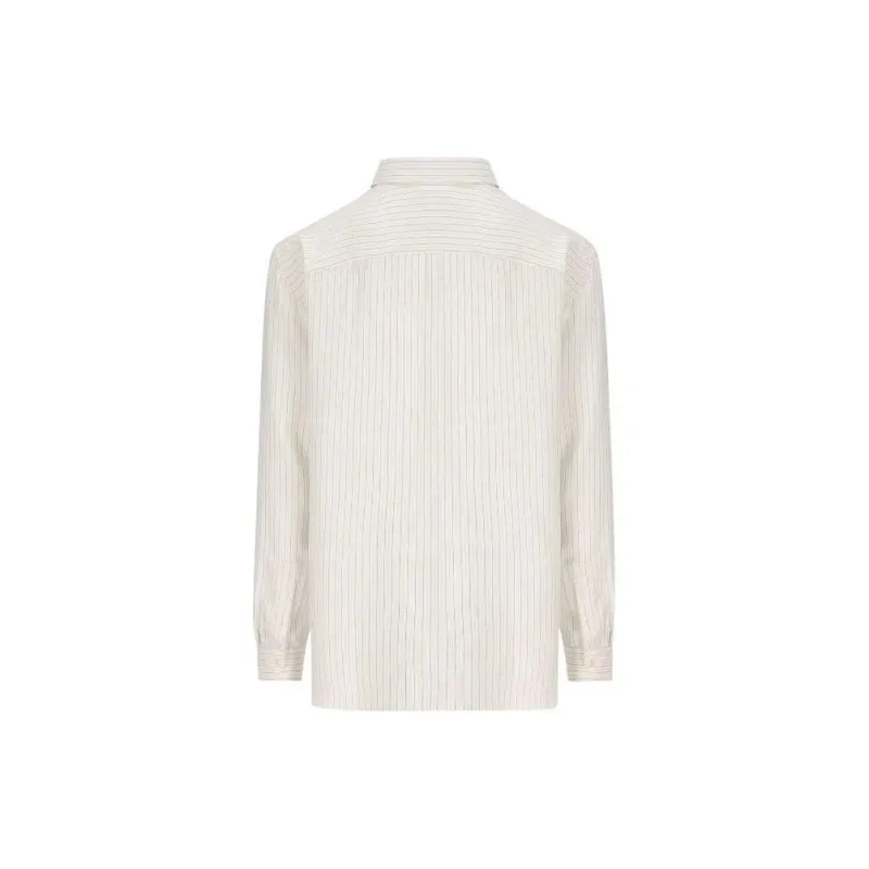 SAINT LAURENT Striped Long Sleeved Shirt-1