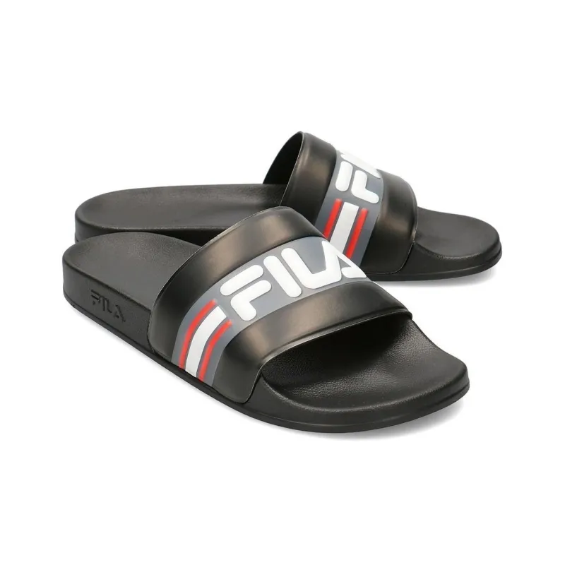 FILA Slide Slippers Men's Black Red-2