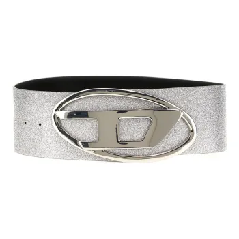 DIESEL Leather Belts Women's Silver 