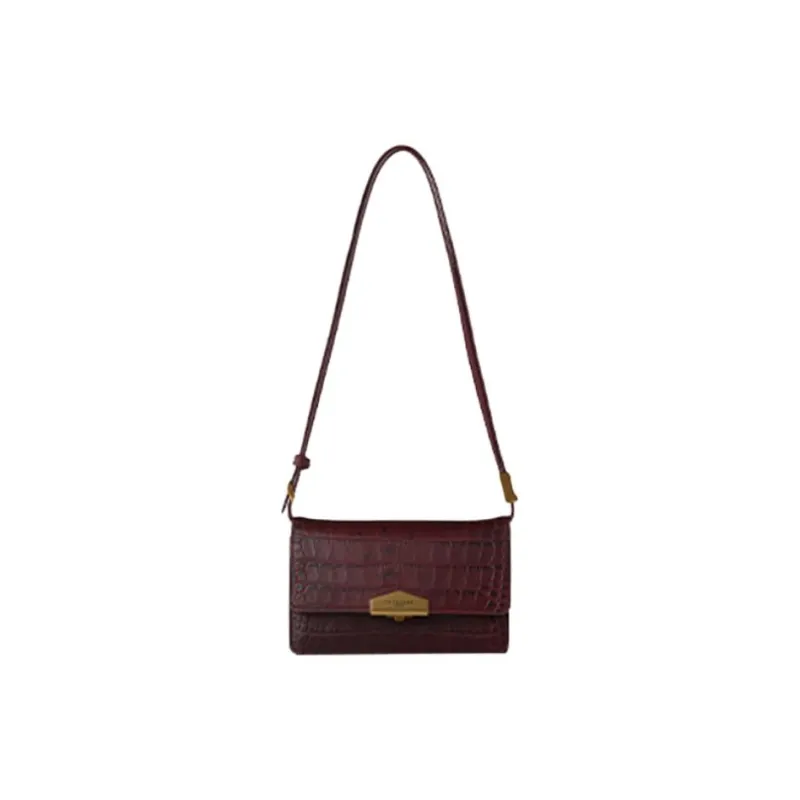 POURCHET Crocodile Pattern Cow Leather Shoulder Bag Regular Women's Multicolor-2