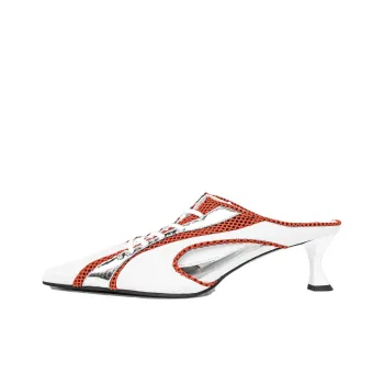 ANCUTA SARCA Rubber Sole Wrap-toe Slippers Women's White