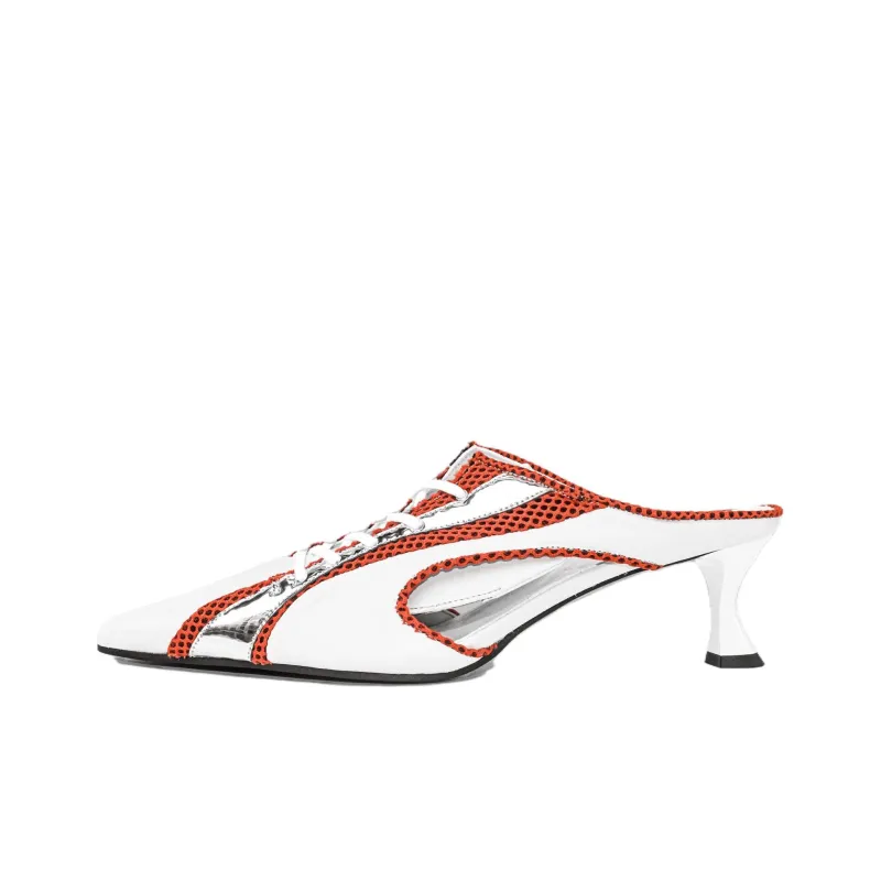 ANCUTA SARCA Rubber Sole Wrap-toe Slippers Women's White-0