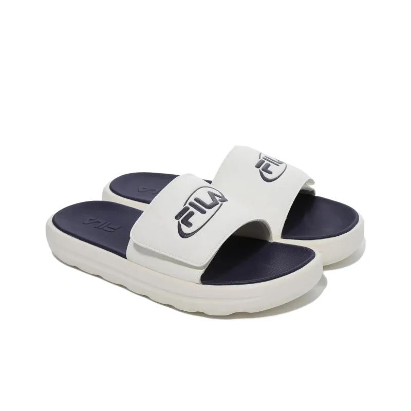 FILA Slip Resistant Abrasion Resistant Slide Slippers Unisex Blue White-2