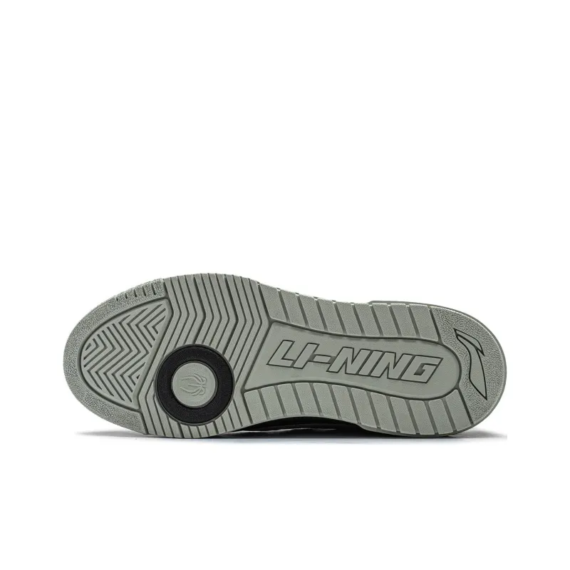 LiNing Rookie Cushioned Slip Resistant Lightweight Rebound Low Top Vintage Basketball Shoes Unisex Gray-3