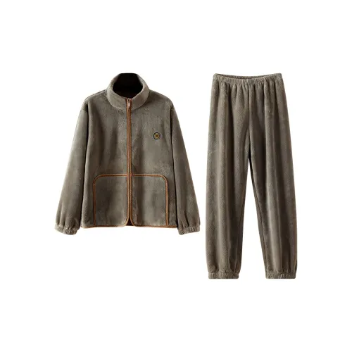 WOLFSFUL Pajama Set Men's Gray Green