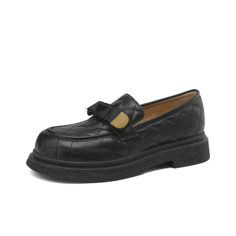 JOSINY Loafers 4cm Women's Ecru/Black-1