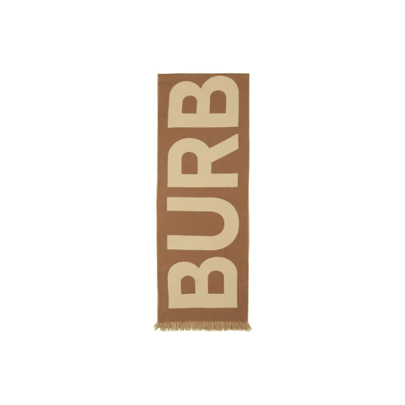 Burberry Logo Wool Jacquard Scarf-0
