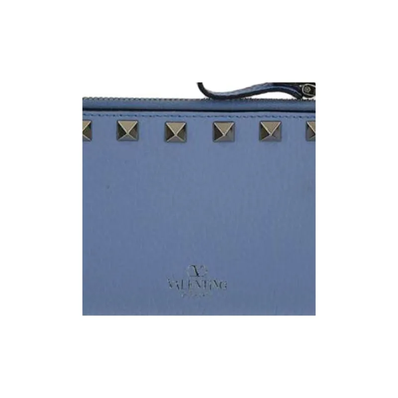Valentino Leather Wallet Women's Sky Blue-4
