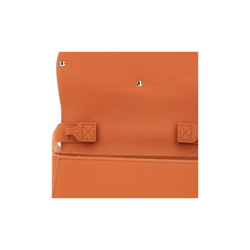 DIESEL Cow Leather Portable Crossbody Bag Shoulder Bag Women's Orange-2