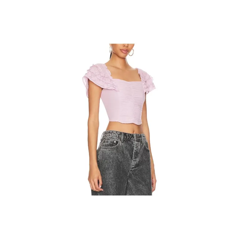 FREE PEOPLE Crop Tops Women's Pink-3