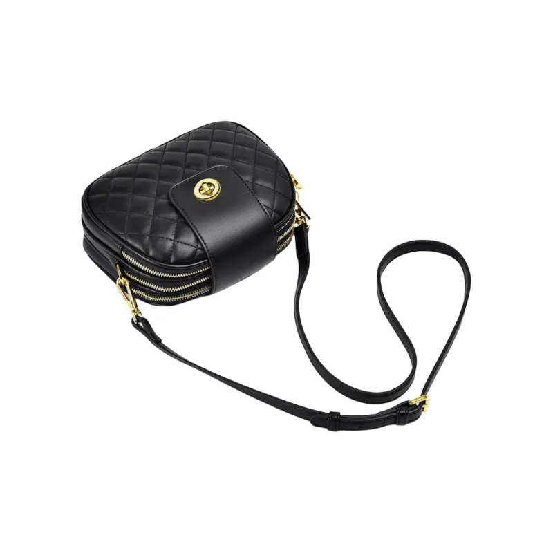 Versman PU Shoulder Bag Crossbody Bag Regular Women's Classic Black-3