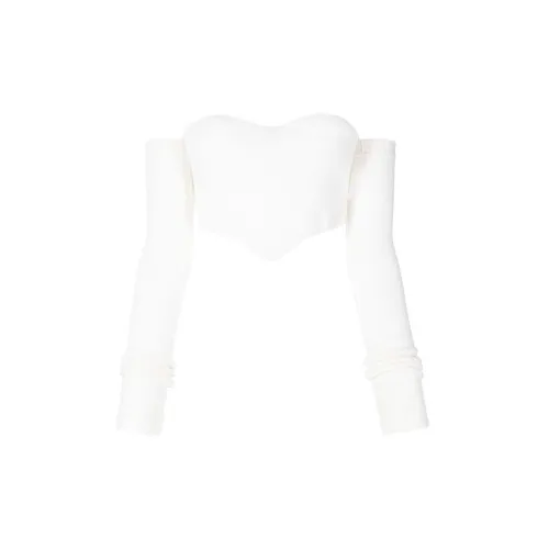 ERMANNO SCERVINO Off-shoulder Cashmere Corset Top