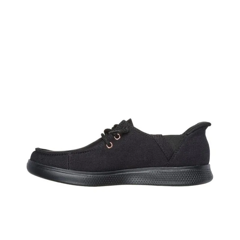 Skechers Cushioned Slip Resistant Breathable Low Top Casual Shoes Women's Black-0