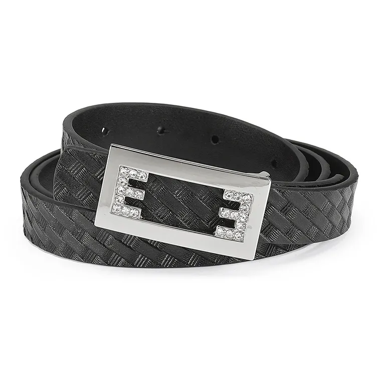 FAIRWHALE Elegant Fashion Slim Waist Plate Buckle Belt Women's Width 1.9cm-4