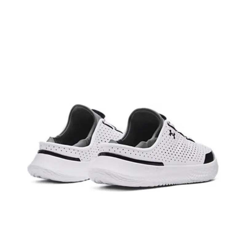 Under Armour Cushioning Breathable Low Top Casual Shoes Unisex White Black-3
