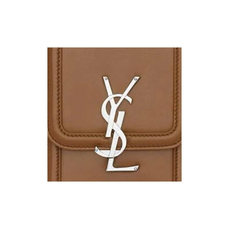 SAINT LAURENT SOLFERINO Cow Leather Crossbody Bag, Shoulder Bag Men's Fox Color-6