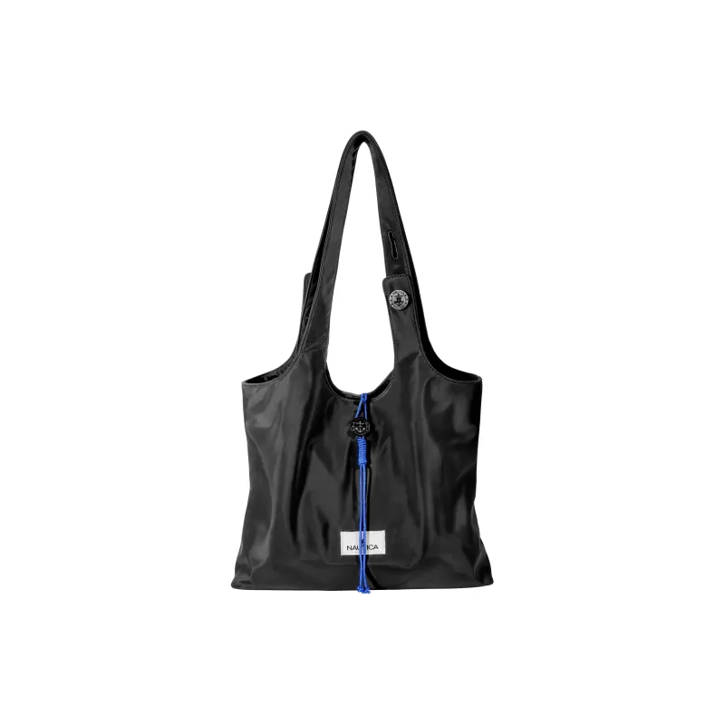 NAUTICA Nylon Shoulder Bag Small Size Unisex Royal Blue/Black/Brown-6