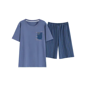 Mulong Family Pajama Set Men's Blue
