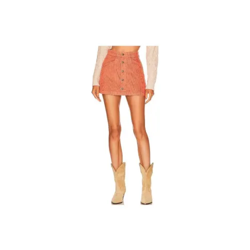 FREE PEOPLE Casual Short Skirts Women's Orange