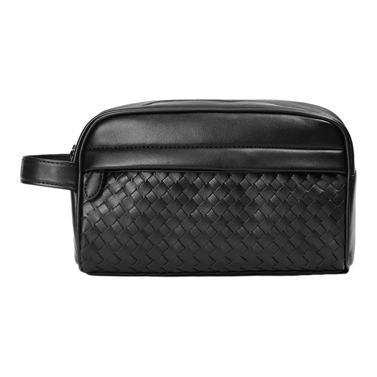 ALNI BITTON PU Commuter Clutch Regular Men's Pure Black/Woven Black-12