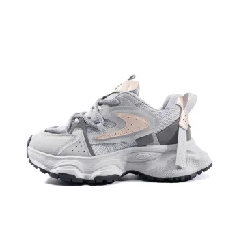 MIIRACER Chunky Sneakers Women's Low Top Gray/Black/Red