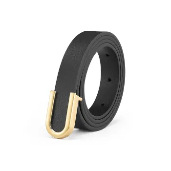 FAIRWHALE Minimalist Style Versatile Fashion Plate Buckle Waist Belt Women's Width 1.9CM