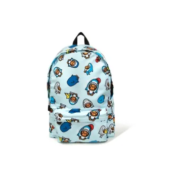 Aape Fabric Backpack Regular Women's Blue/Brown/White