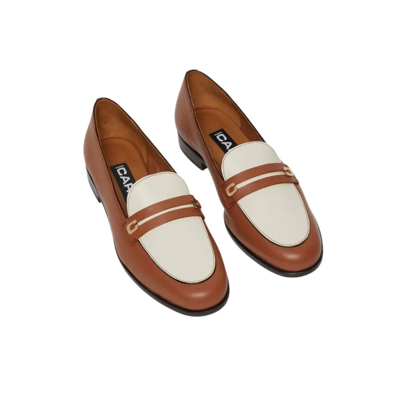 Carel Loafers 1.5cm Women's Brown White-3