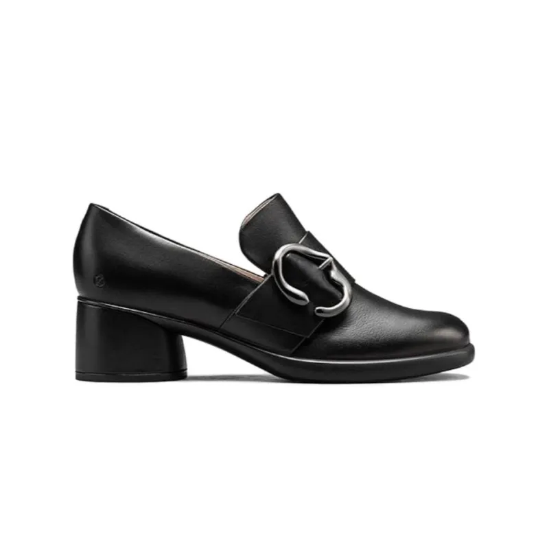 Ecco Chunky Heel Mary Jane Shoes 6.5cm Women's Black-3