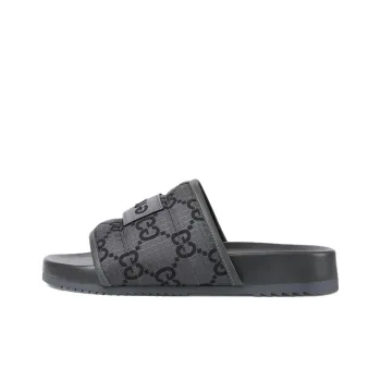GUCCI Gg Slide Sandal 'GG Monogram Grey Black'