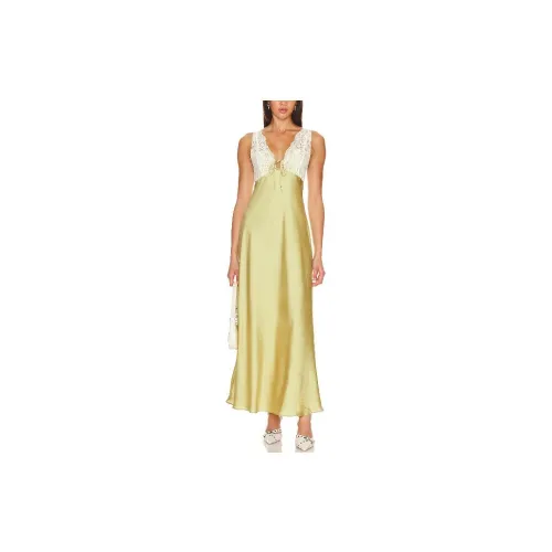 FREE PEOPLE Slip Dresses Women's Gold