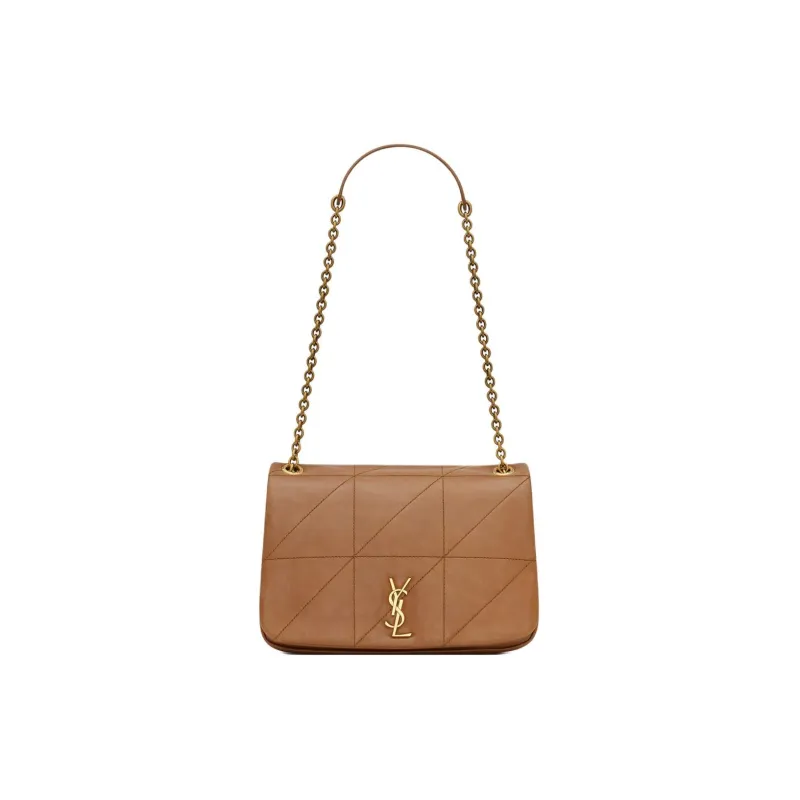 SAINT LAURENT Jamie Sheepskin Portable Crossbody Bag, Shoulder Bag Women's Light Fox Color-0