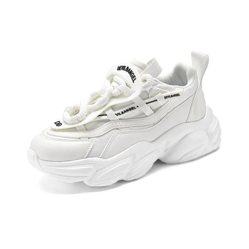 DEVIL AND ANGEL Slip-Resistant Height Increasing Low-Top Chunky Sneakers Unisex-7