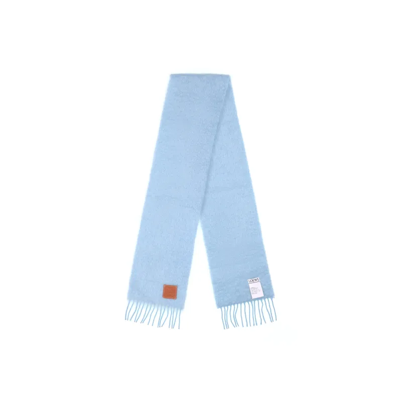 LOEWE Knit Scarves Women's Blue-1