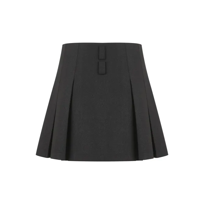Three Quarters Casual Short Skirts Women's Black-1