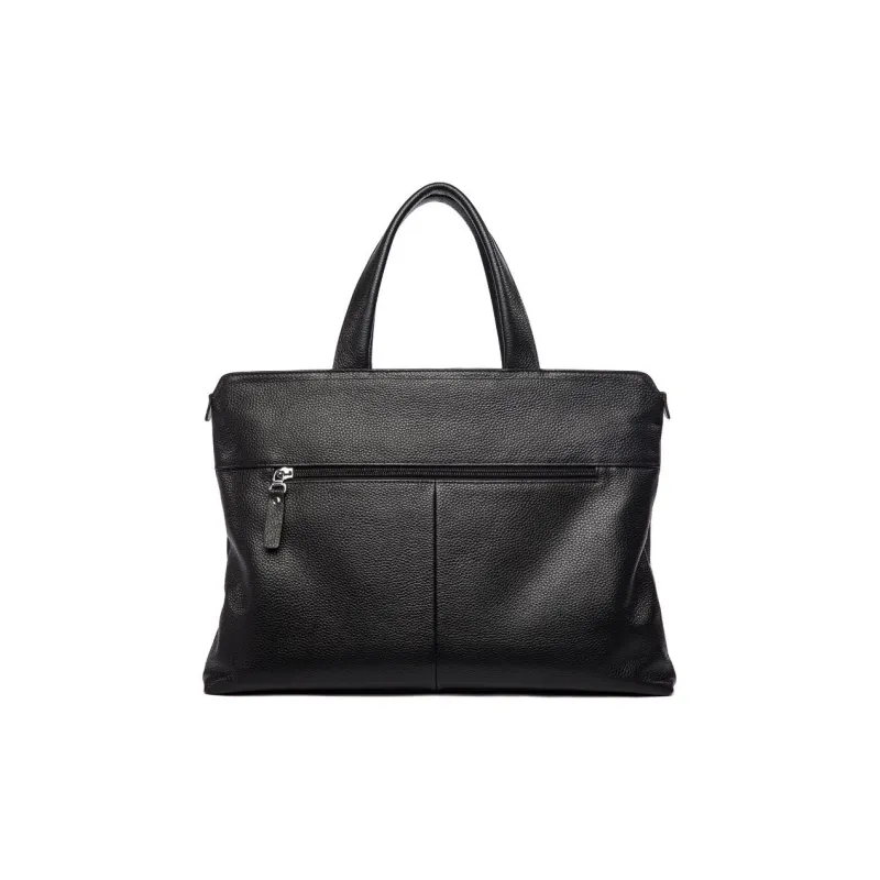 BISON DENIM Genuine Leather Top Grain Cow Leather Briefcase Handbag Bag Men's-1