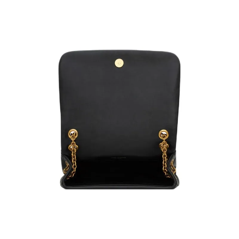 SAINT LAURENT Jamie Sheepskin Crossbody Bag, Shoulder Bag Women's Black-4