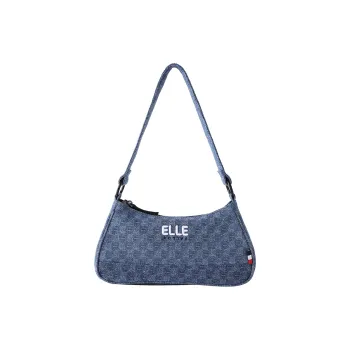 Elle Active Fabric Shoulder Bag Medium Size Women's Denim Blue