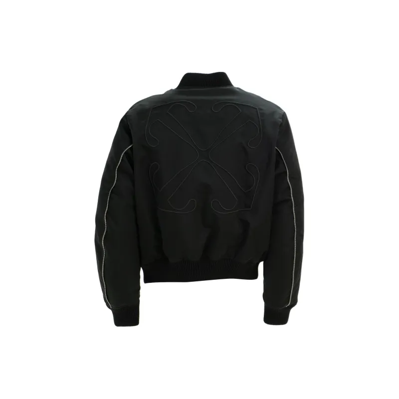 OFF WHITE Logo embroidered Padded Bomber Jacket-1