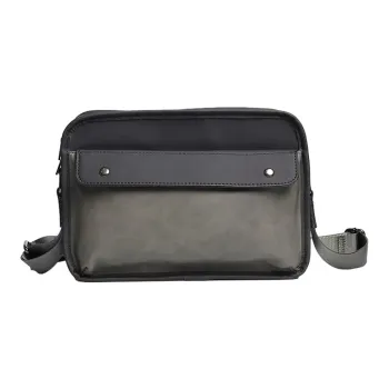 ALNI BITTON PU Shoulder Bag, Crossbody Bag Regular Men's Gray Green