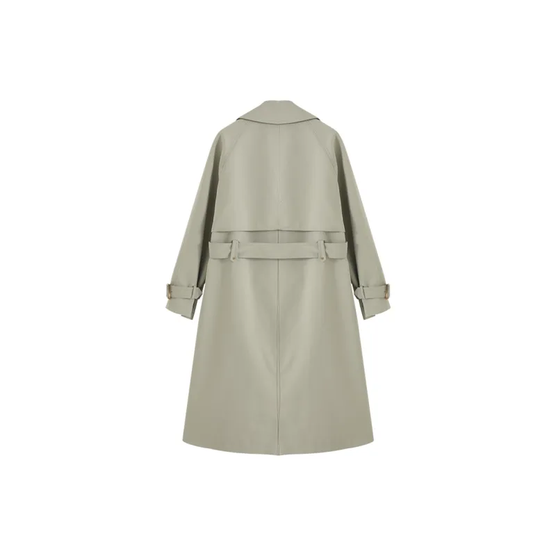 XIANGYING Trench Coat Women's Lotus Green-1